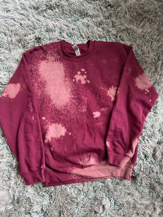 Maroon bleached sweater
