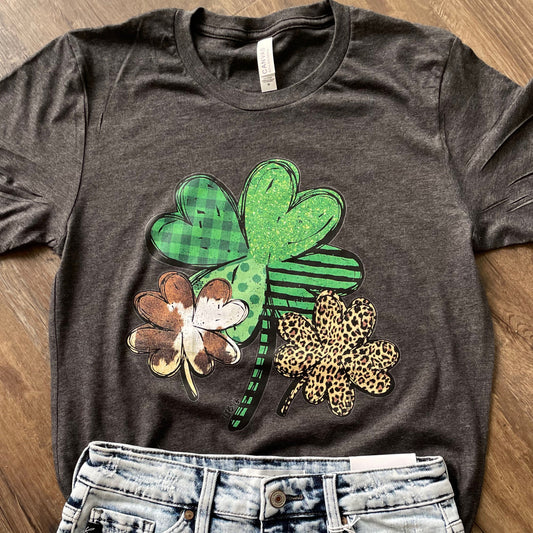 St Patrick's Day Clover tee